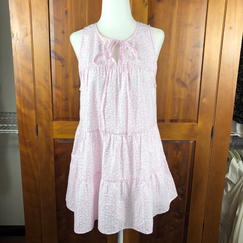 NEW TopShop Sleeveless Cottagecore Babydoll Tiered Ruffle Smock Top Coachella